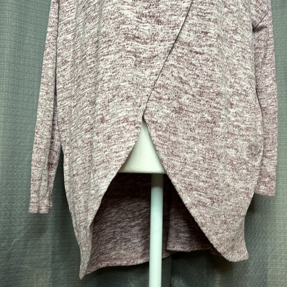 WONDERLAND BY ORANGE PURPLE MARBLE LONG SLEEVE ASYMMETRICAL SWEATER Medium NEW - Picture 4 of 10